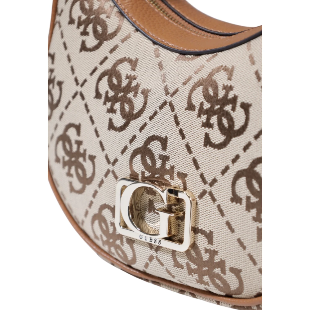 Guess Elegante Hobo Schoudertas voor Vrouwen Beige Dames
