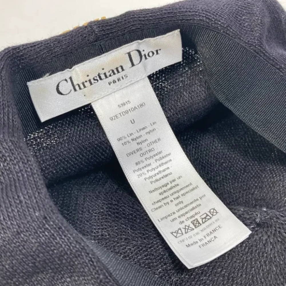 Dior Vintage Pre-owned Fabric hats Black Dames