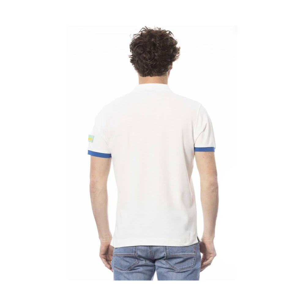 Invicta Wit Katoenen Poloshirt Korte Mouw White Heren