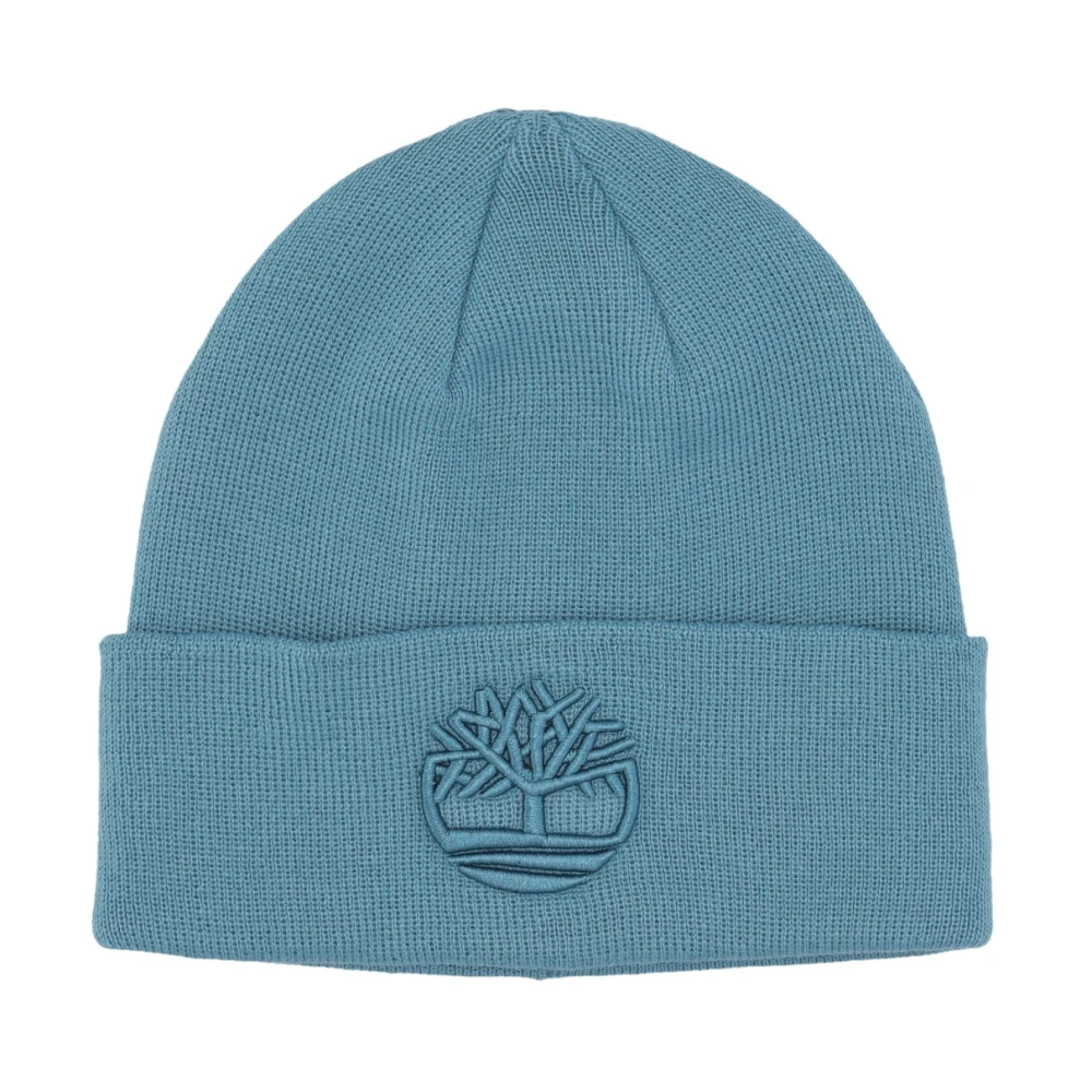 Timberland Blauwe 3D Borduurwerk Beanie Hoed Blue Heren