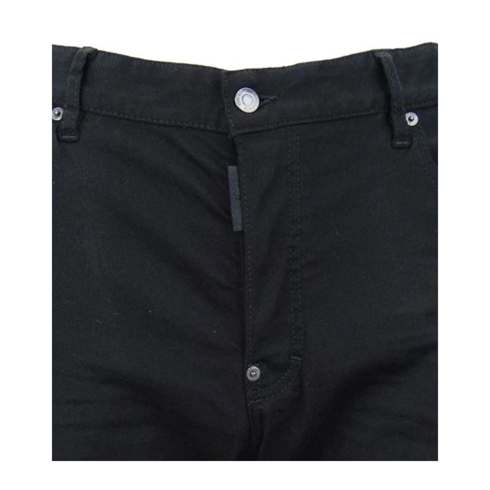 Dsquared2 Herenknoop Jeans Lente-Zomer Collectie Black Heren