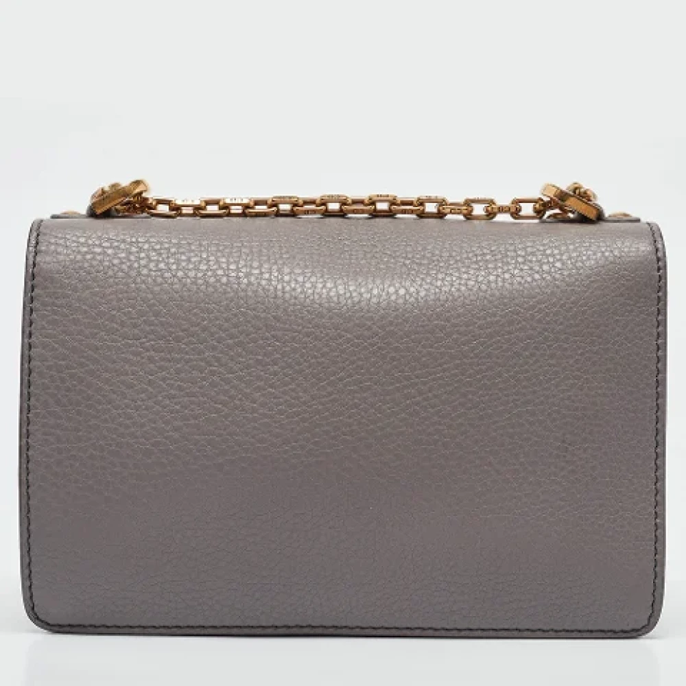 Dior Vintage Pre-owned Leather dior-bags Gray Dames
