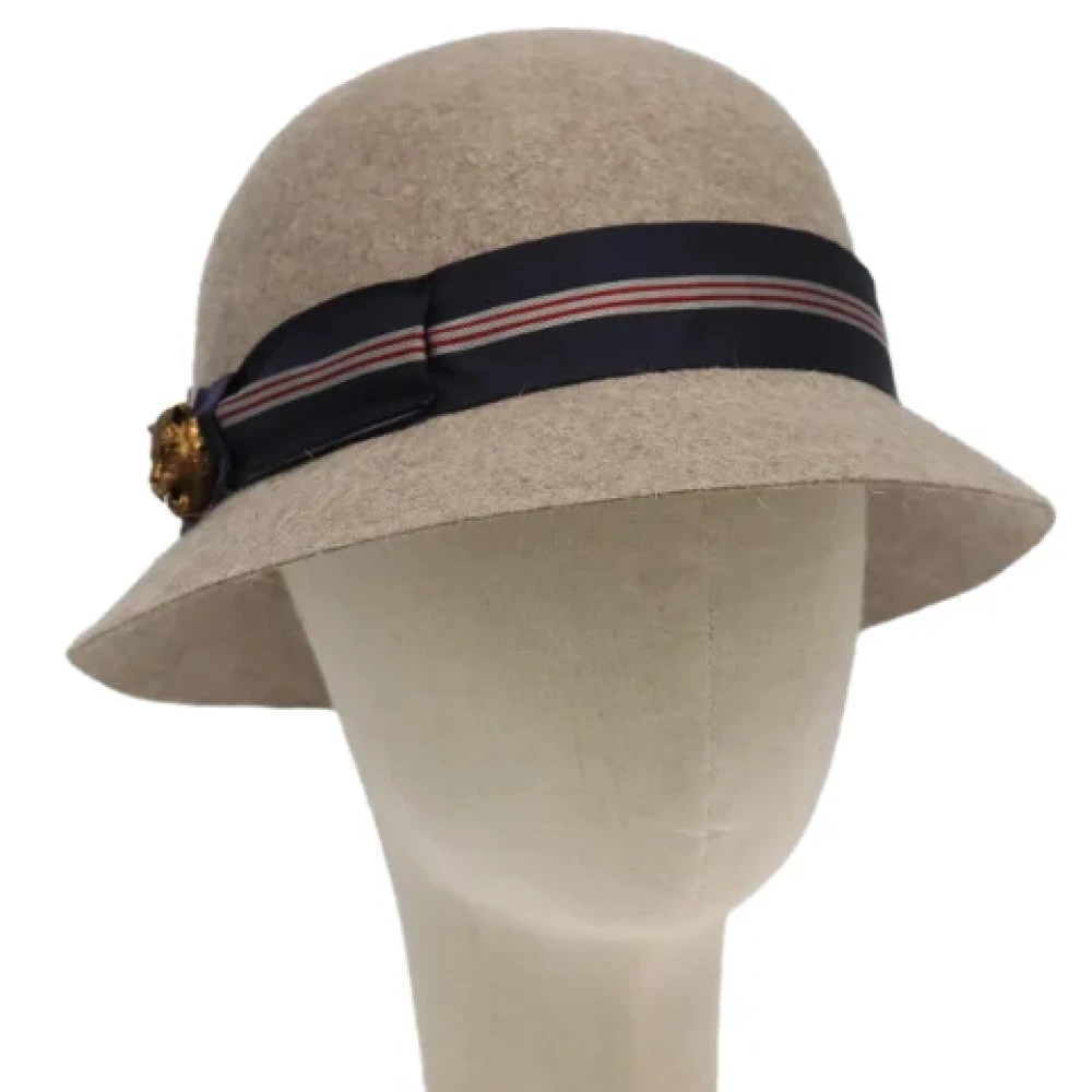 Gucci Vintage Pre-owned Canvas hats Gray Dames