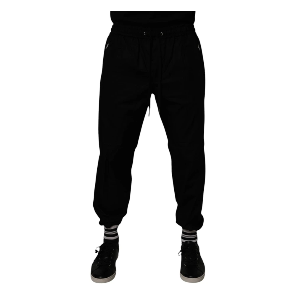 Dolce & Gabbana Men's Black Cotton Jogger Sweatpants