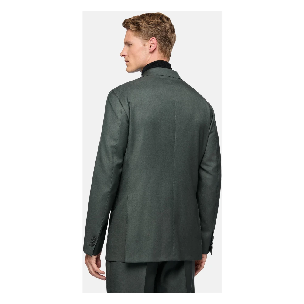 Boggi Milano Dubbelrijig Pak Green Heren