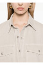 chemise-beige-a-boutons-pression