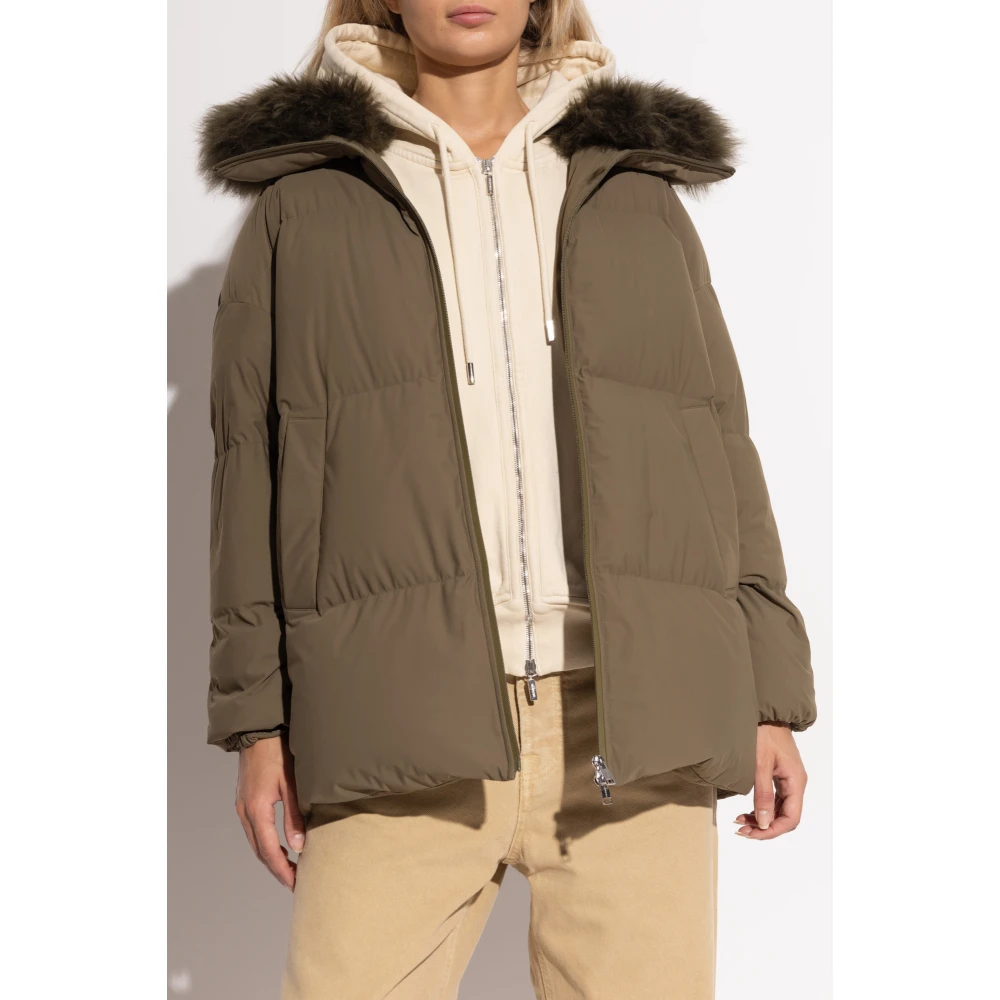 Yves Salomon Jas met bontkraag Green Dames