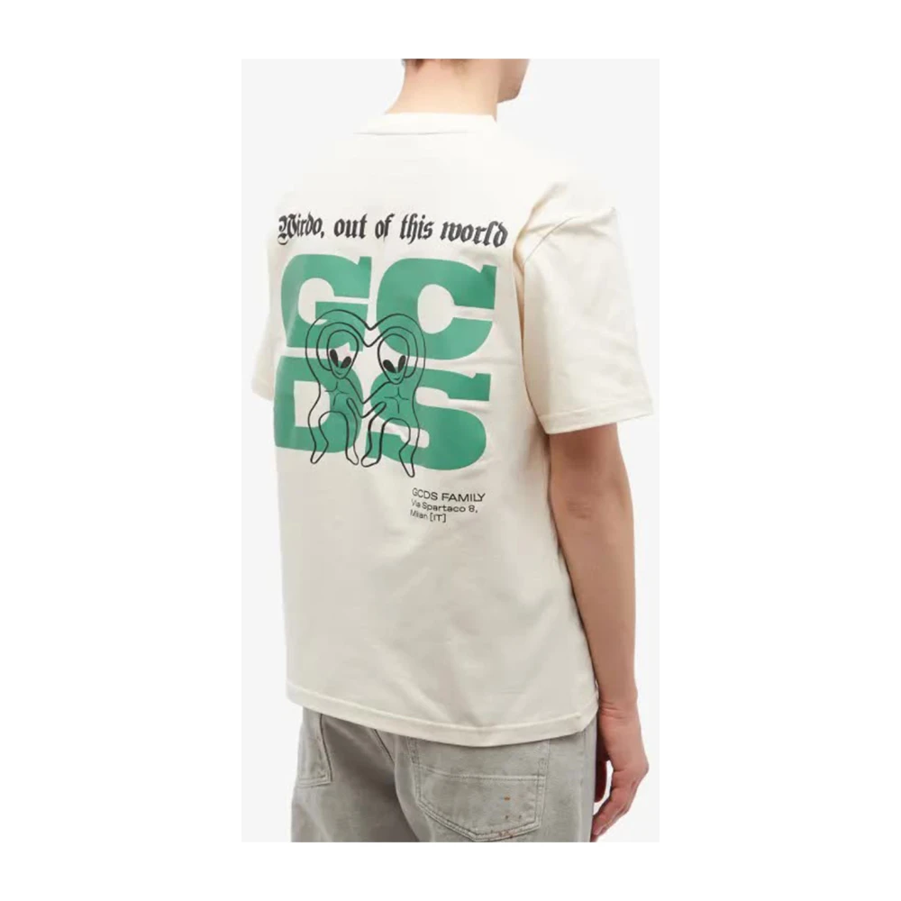 Gcds Gothic Weirdo Los T-Shirt White Heren