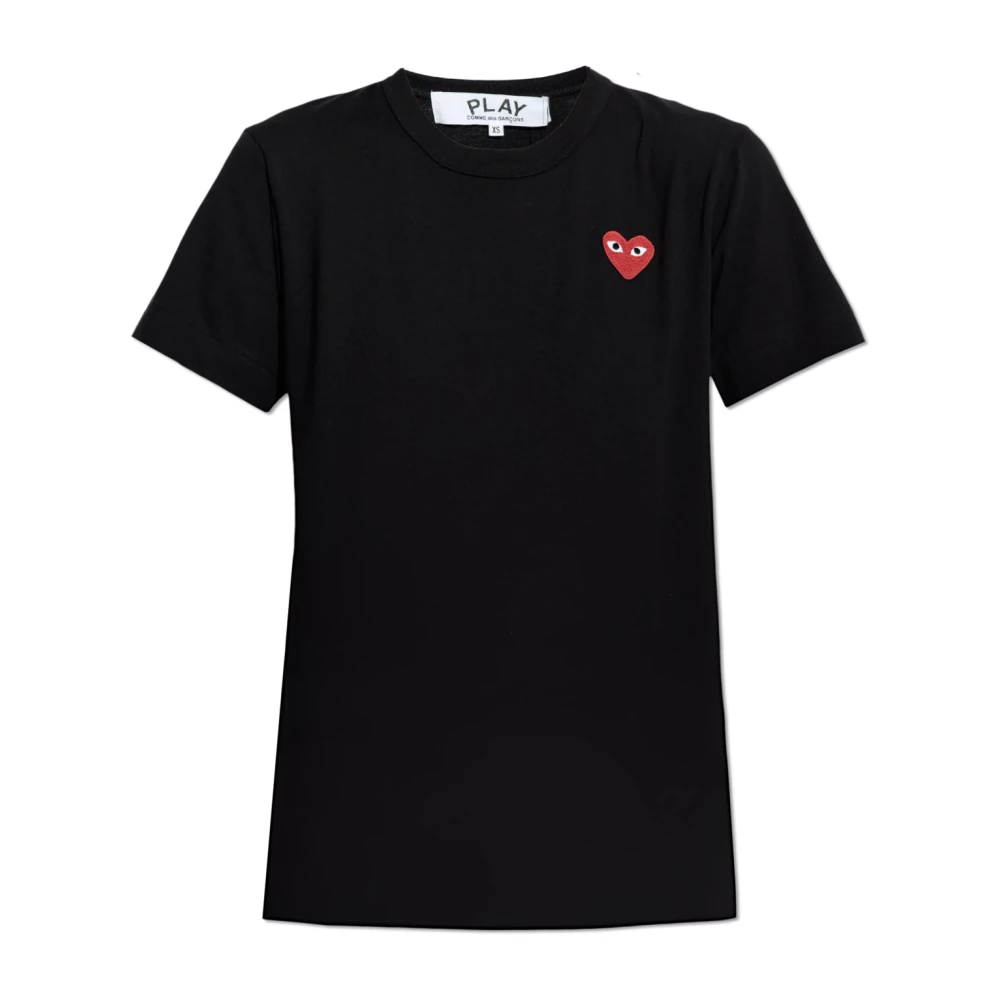 Comme des Garçons Play T-shirt met bedrukt logo Black Dames