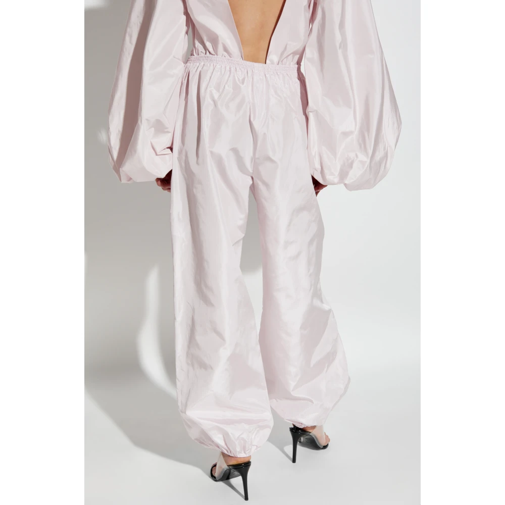 Alaïa Zijden broek Pink Dames