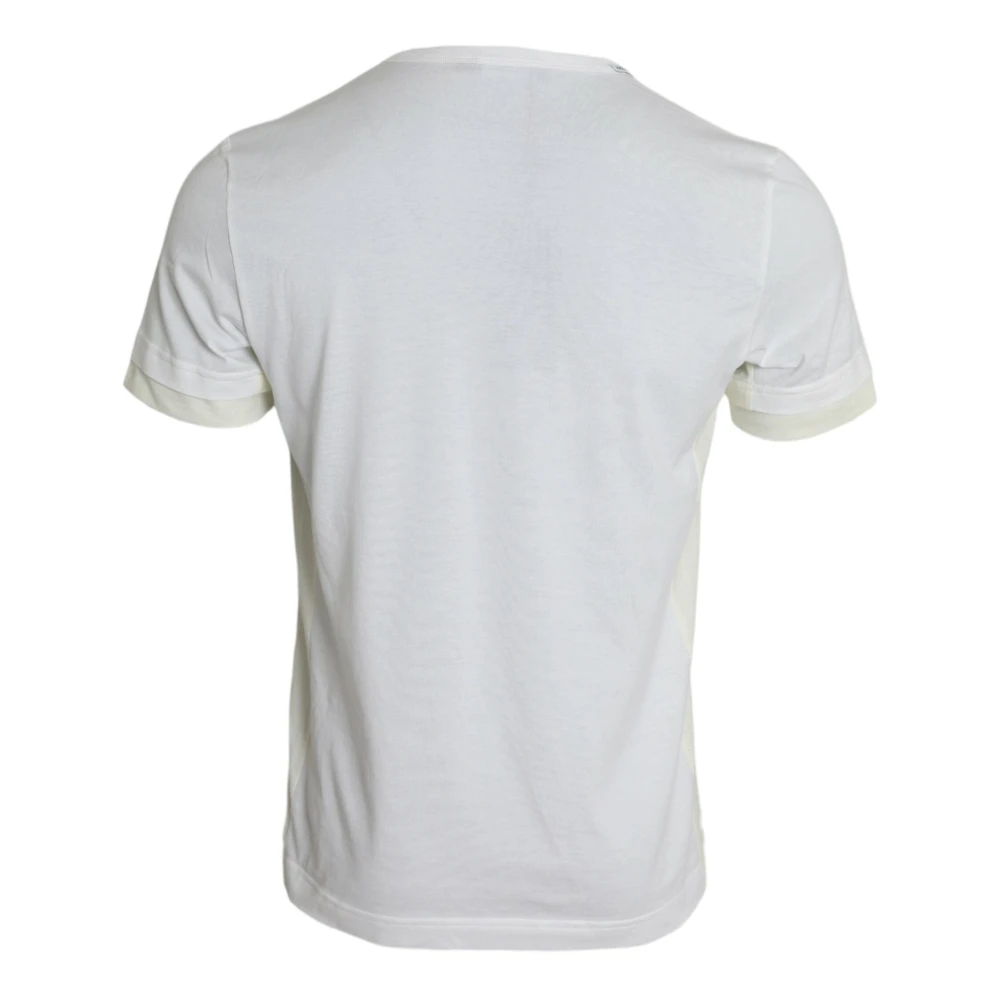 Dolce & Gabbana Wit Katoenen T-shirt met Ronde Hals White Heren