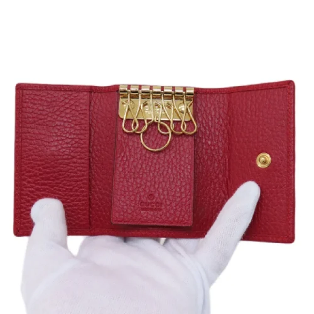 Gucci Vintage Pre-owned Leather key-holders Red Dames