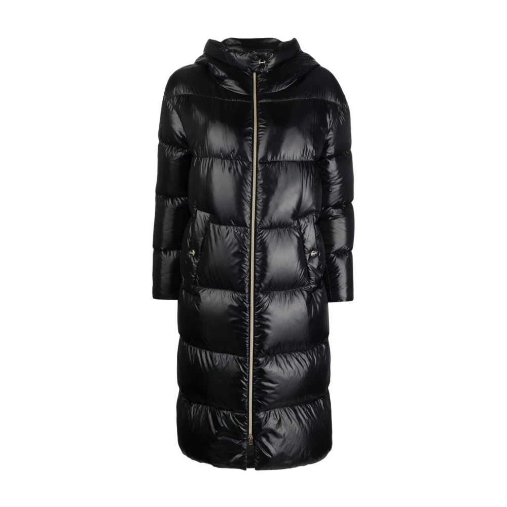 Herno Black Down Coats, Female, Xs, Ultralight Nylon Parka