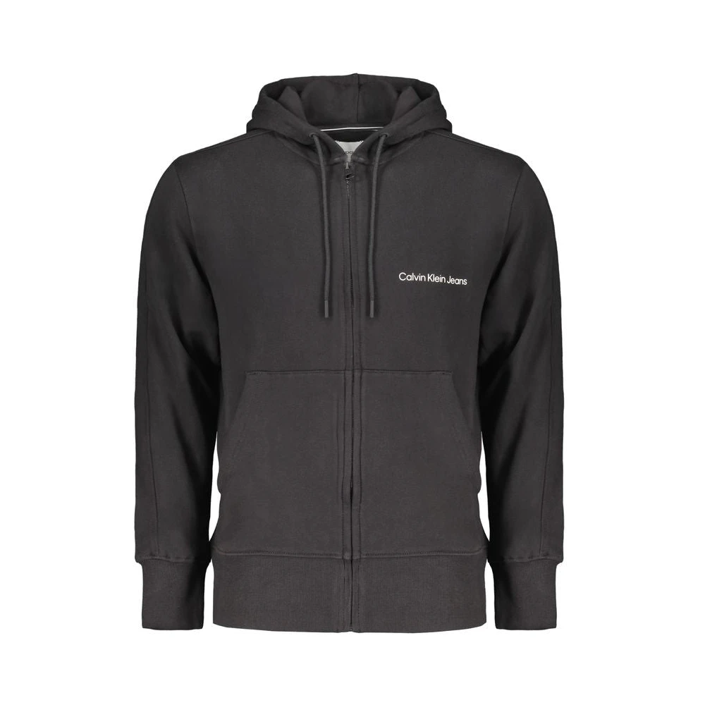 Calvin Klein Zwarte hoodie met rits Black Heren