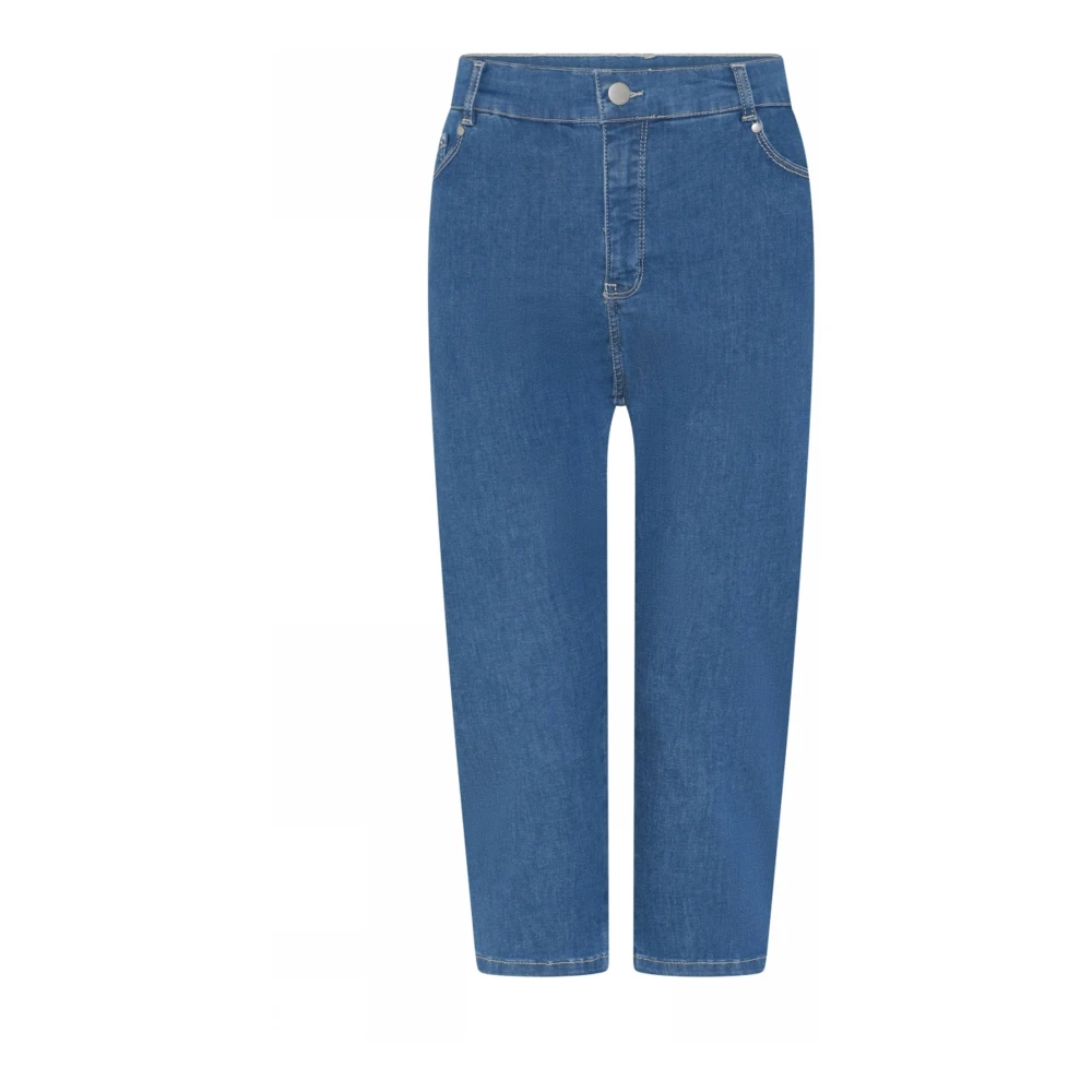 C.ro Women's Blue Cropped Jeans, 2XL, Magic Fit Skinny Crops