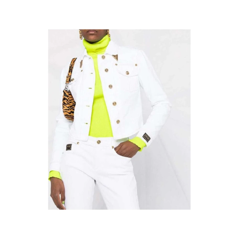 Versace Jeans Couture Slim Fit Denim Jeans White Dames