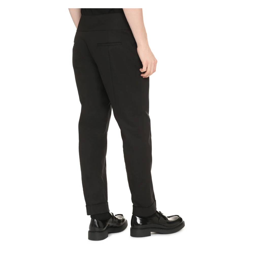 PESERICO Chino broek van katoenmix Black Dames