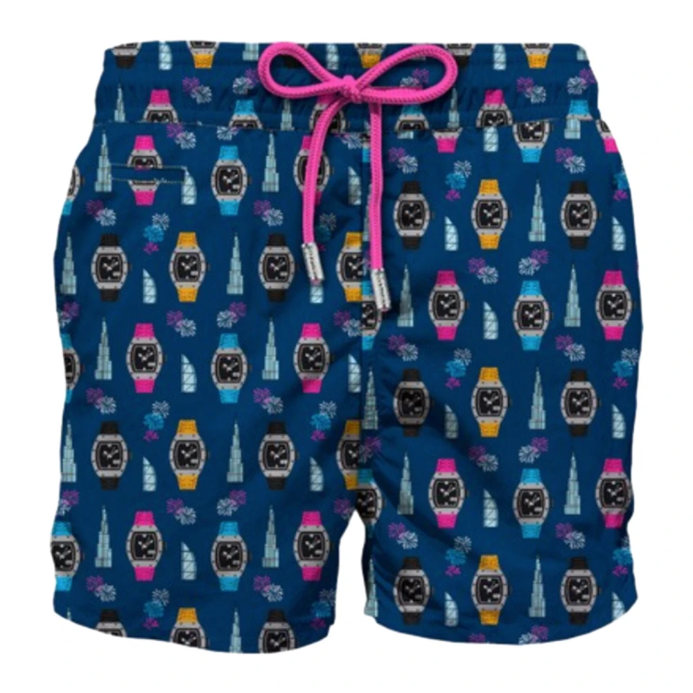 Mc2 Saint Barth Men's Blue Beachwear, 5XL, Lighting Micro Fantasy Shorts