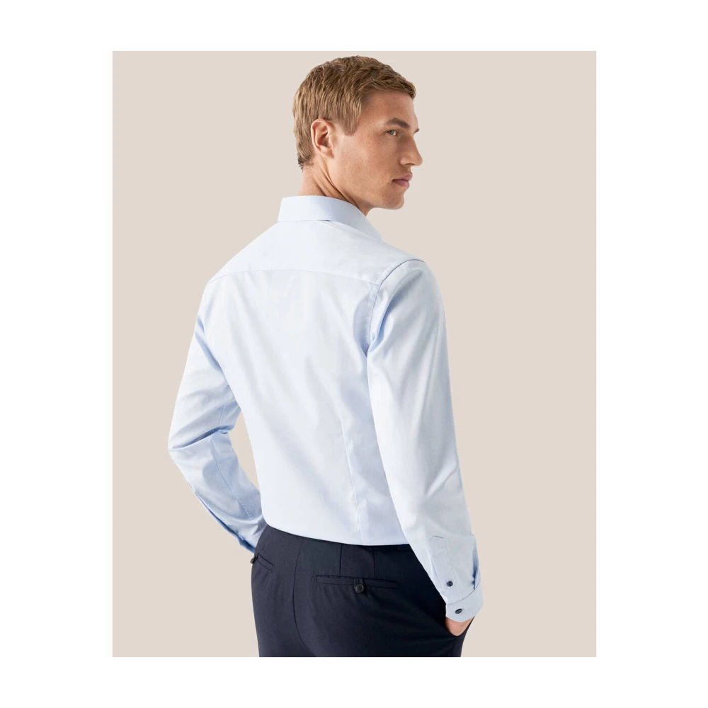 Eton Lange mouw overhemd Blue Heren