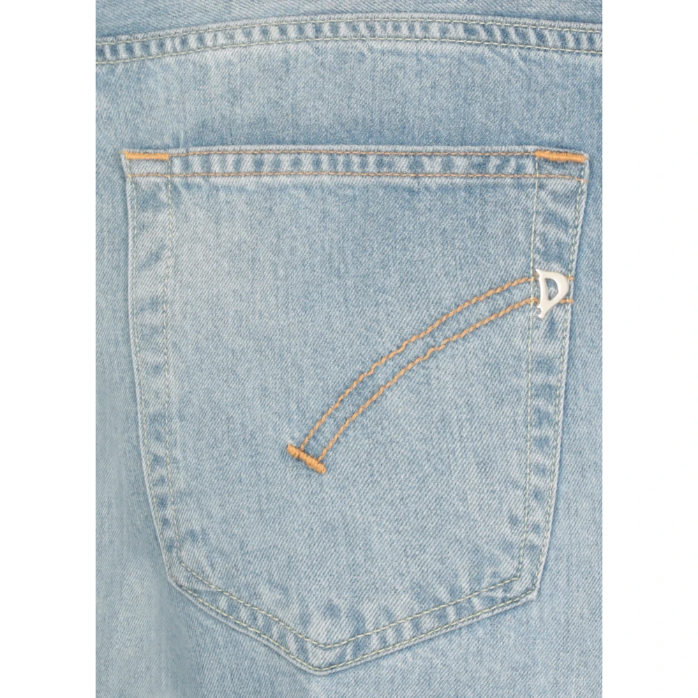 Dondup Blauwe Jeans met Juweelknopen Blue Dames