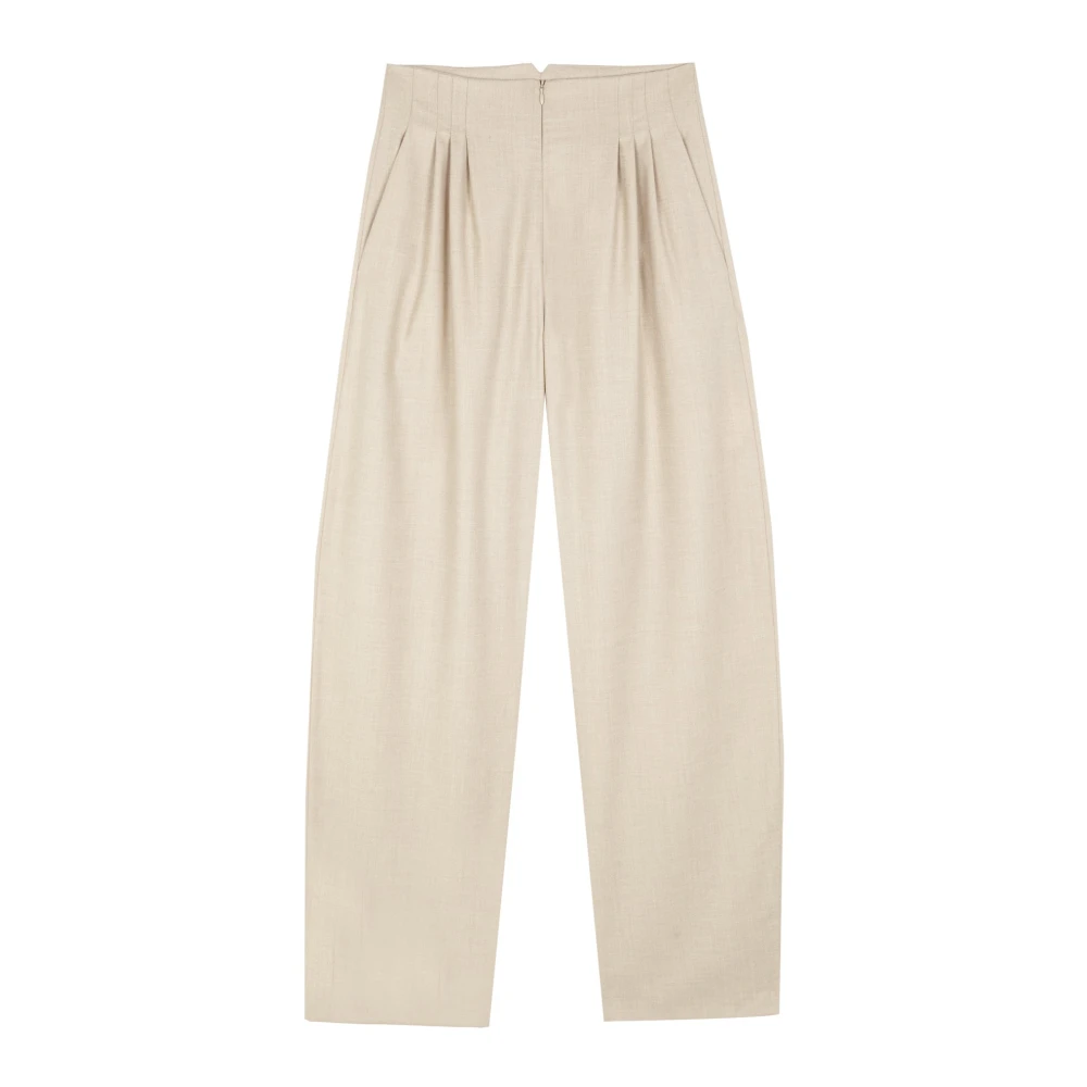 Cortana Women's Beige Tapered Trousers