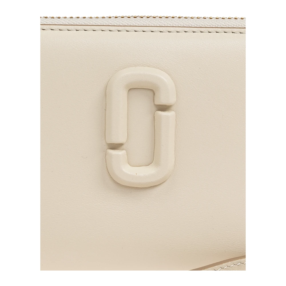 Marc Jacobs Leren portemonnee 'The J Marc' Beige Dames