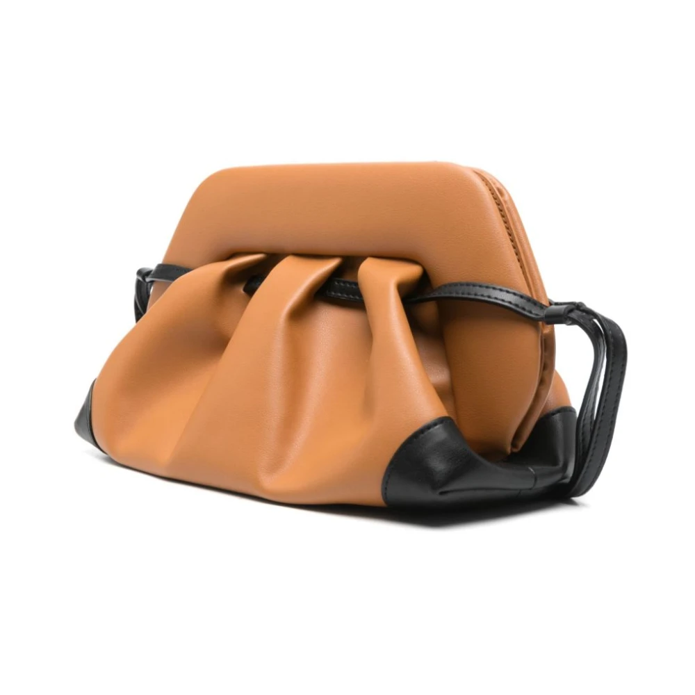 THEMOIRè Zwarte schoudertas met gerimpelde details Brown Dames