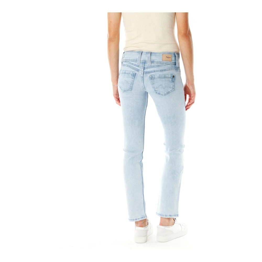Pepe Jeans Midwaist Straight Fit Jeans Blue Dames