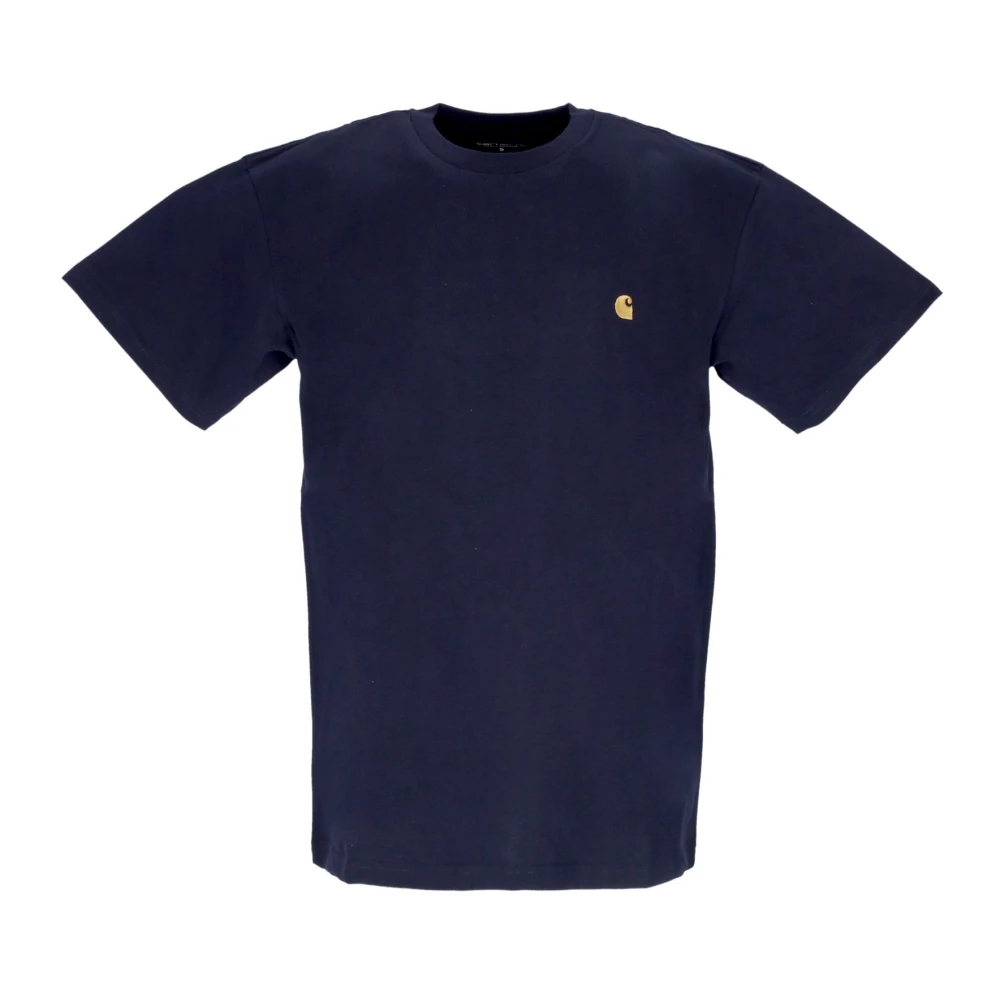 Carhartt WIP Heren Chase T-Shirt Donkerblauw Goud Blue Heren