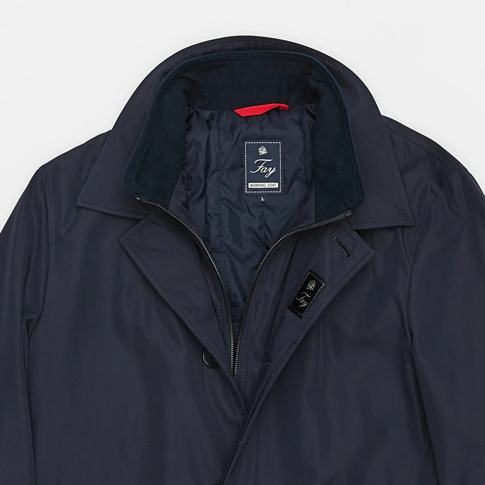 Fay Blauwe technische stoffen jas Blue Heren