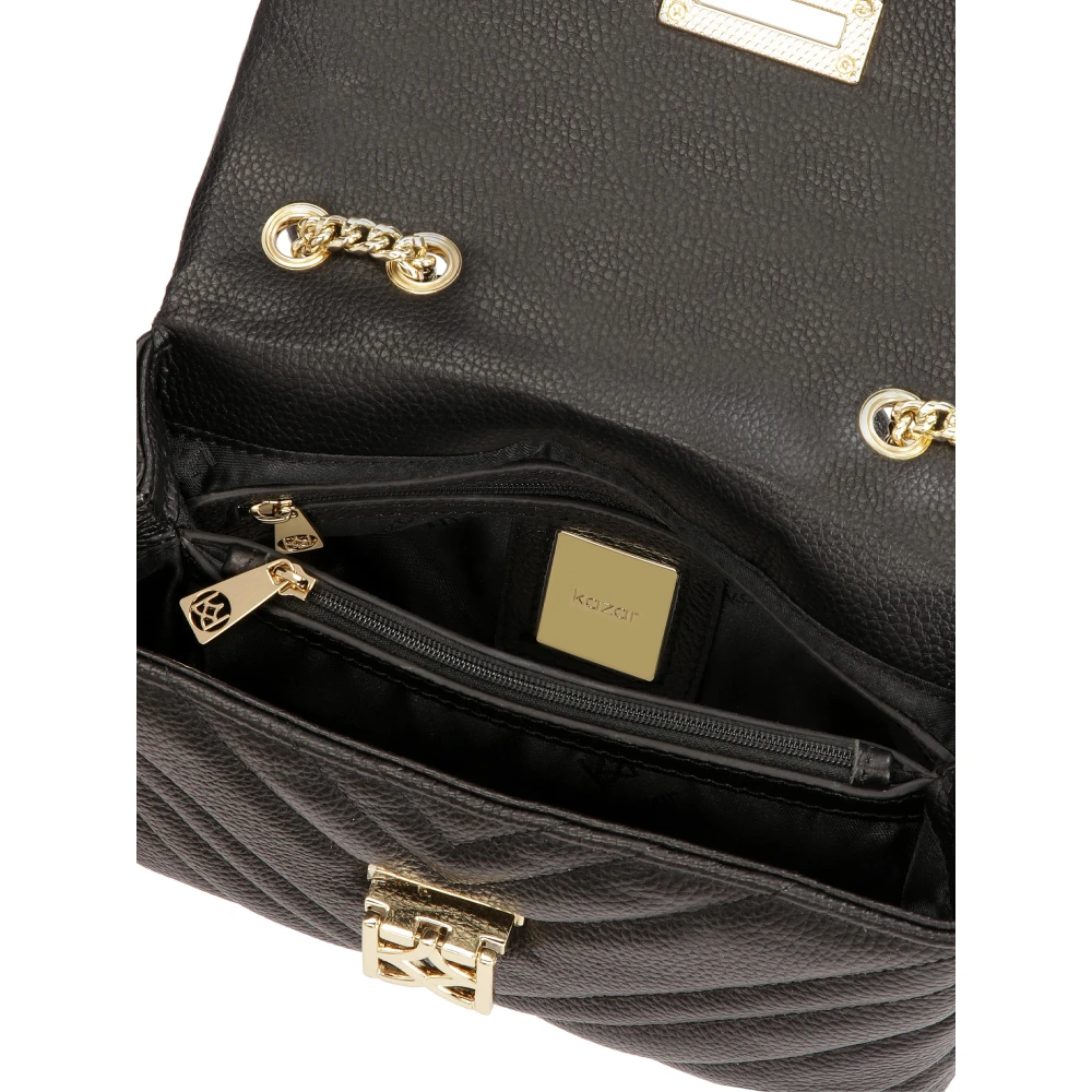 Kazar Kleine gewatteerde handtas met decoratieve sluiting Black Dames