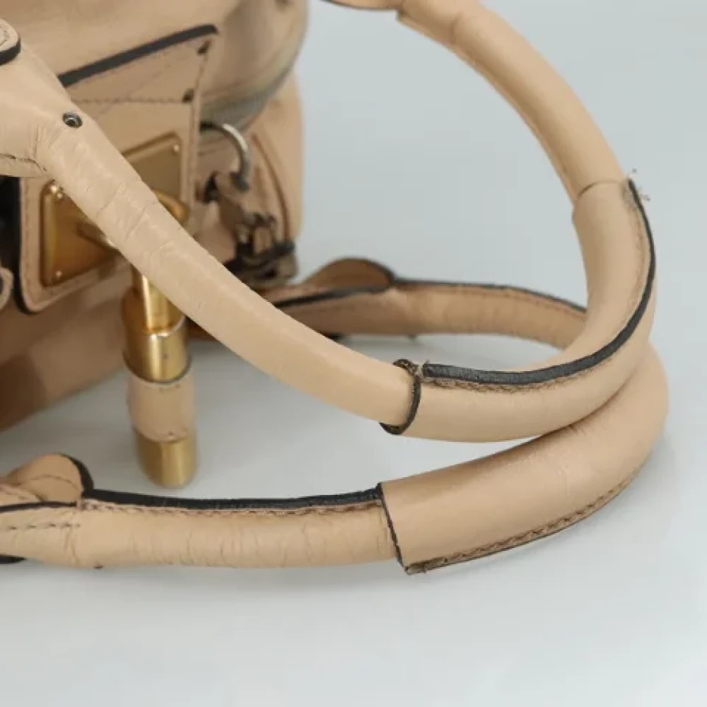 Chloé Pre-owned Leather handbags Beige Dames