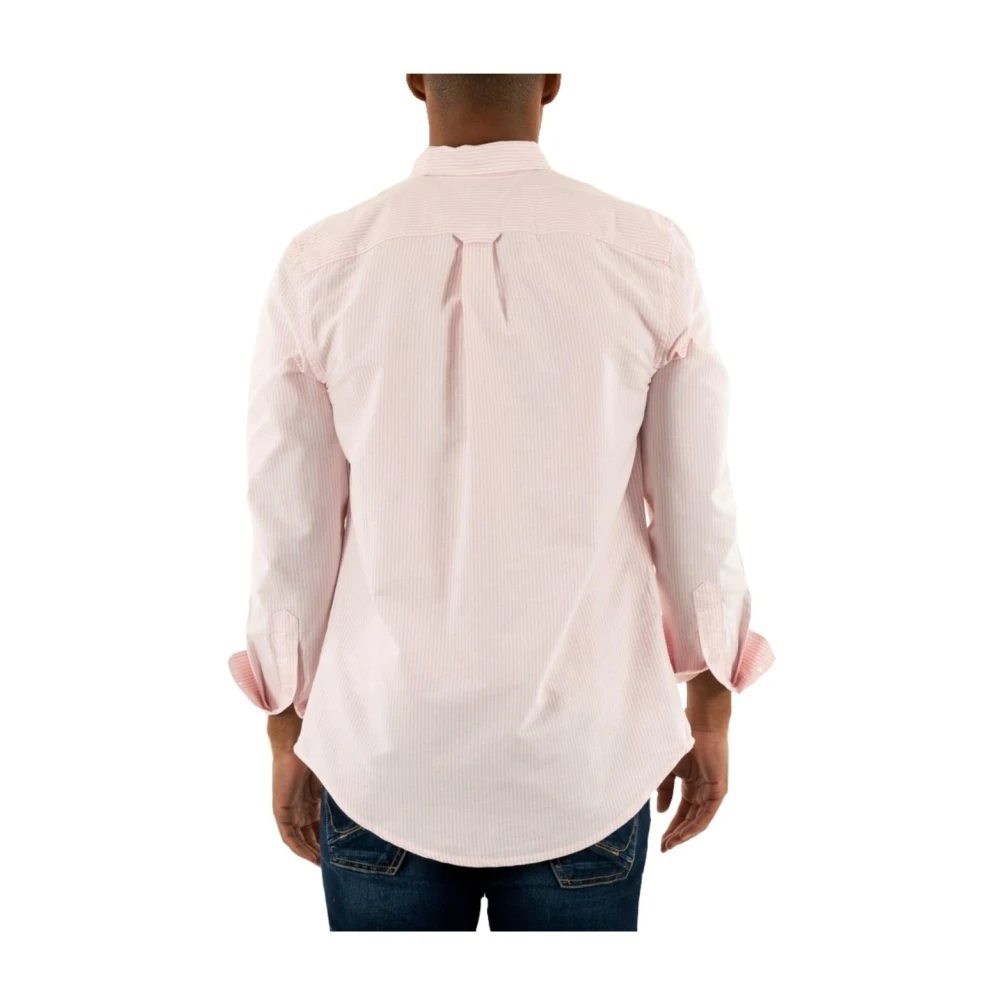 Tommy Hilfiger Slim Stripe Oxford Overhemd Pink Heren