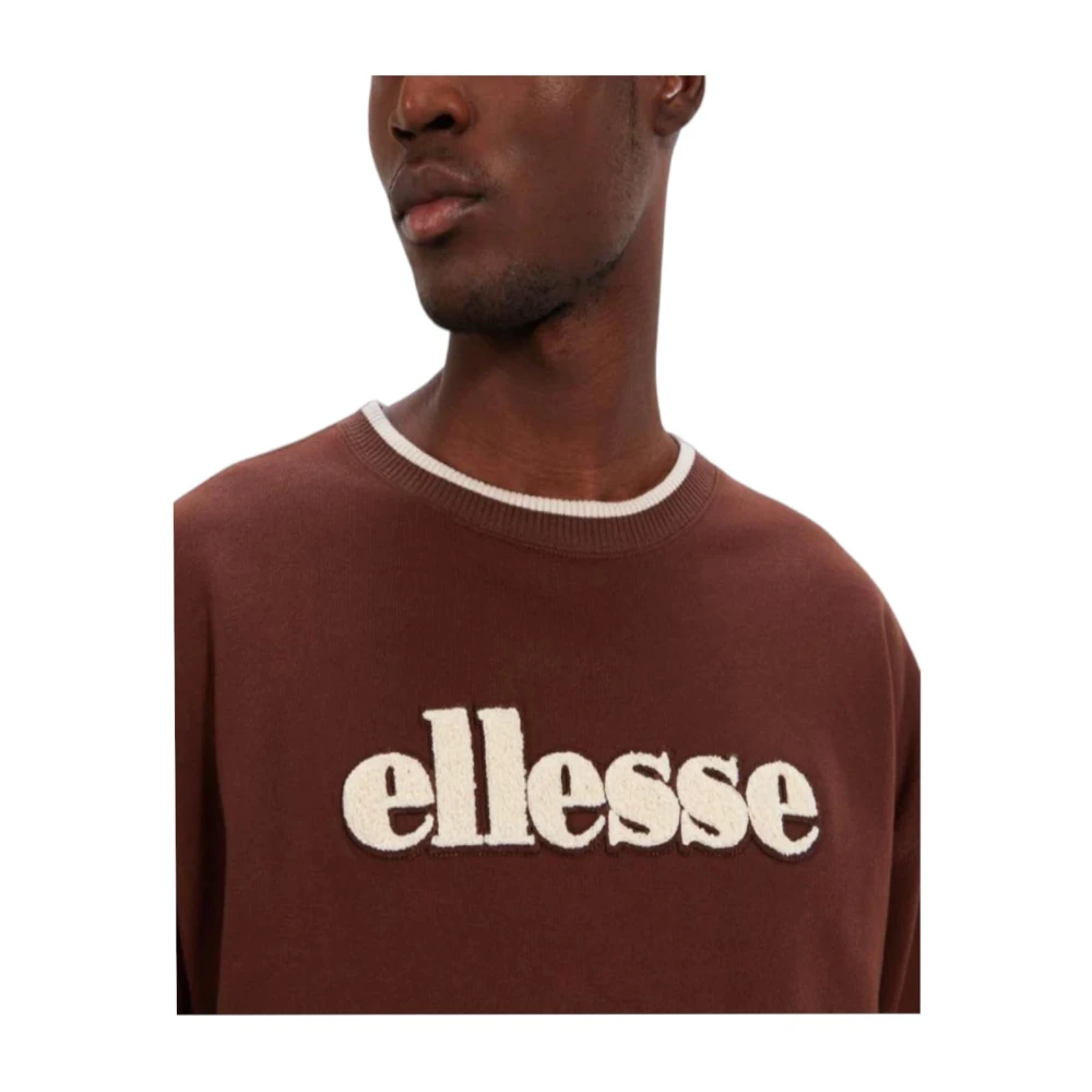Ellesse Retro Sportieve Trui Brown Heren