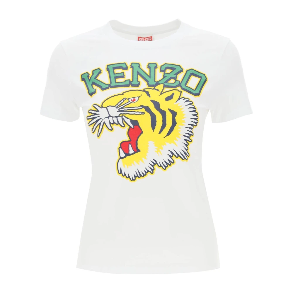 Kenzo Jungle Varsity T-Shirt White Dames