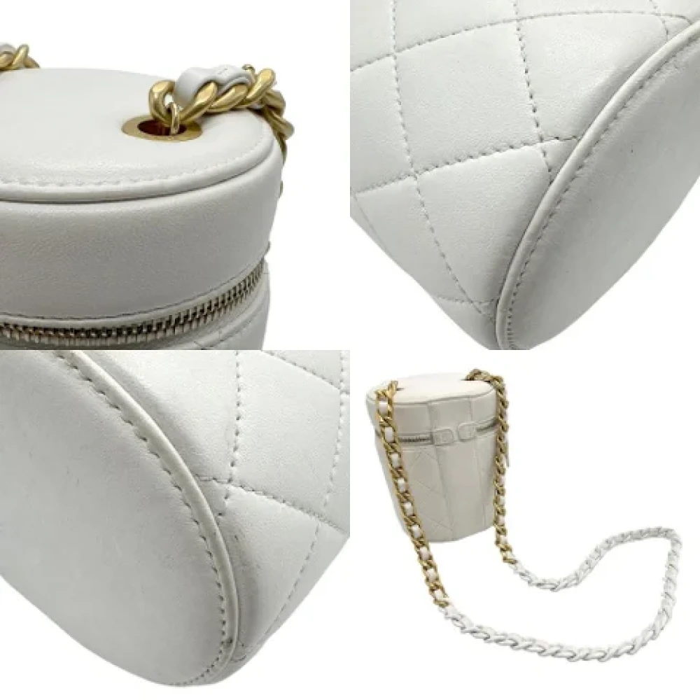 Chanel Vintage Pre-owned Leather chanel-bags White Dames