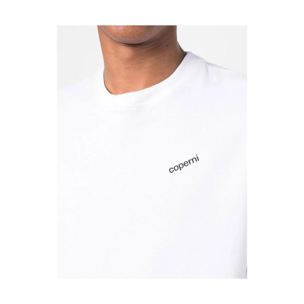 Coperni Logo Print Katoenen T-Shirt White Heren