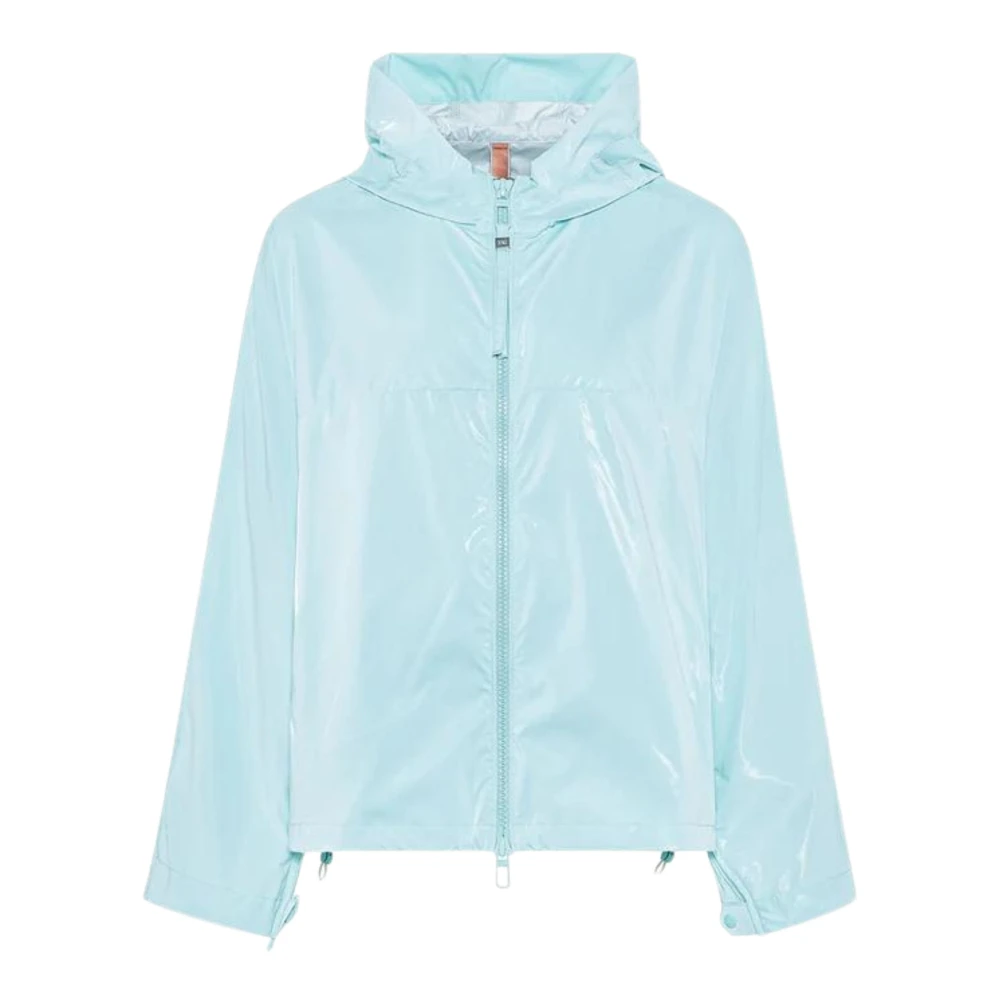 Duno Capuchon Kimono Mouw Jas Blue Dames