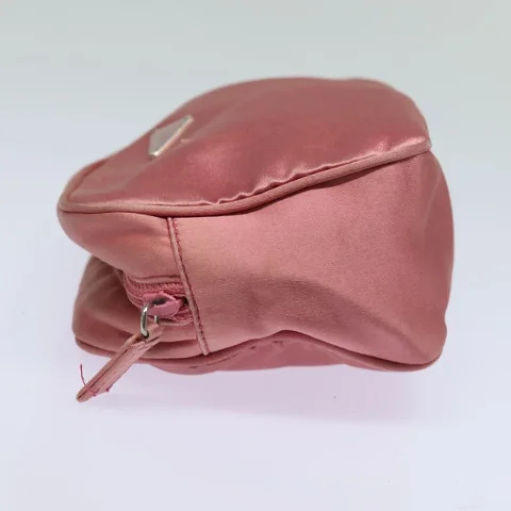 Prada Vintage Pre-owned Canvas clutches Pink Dames