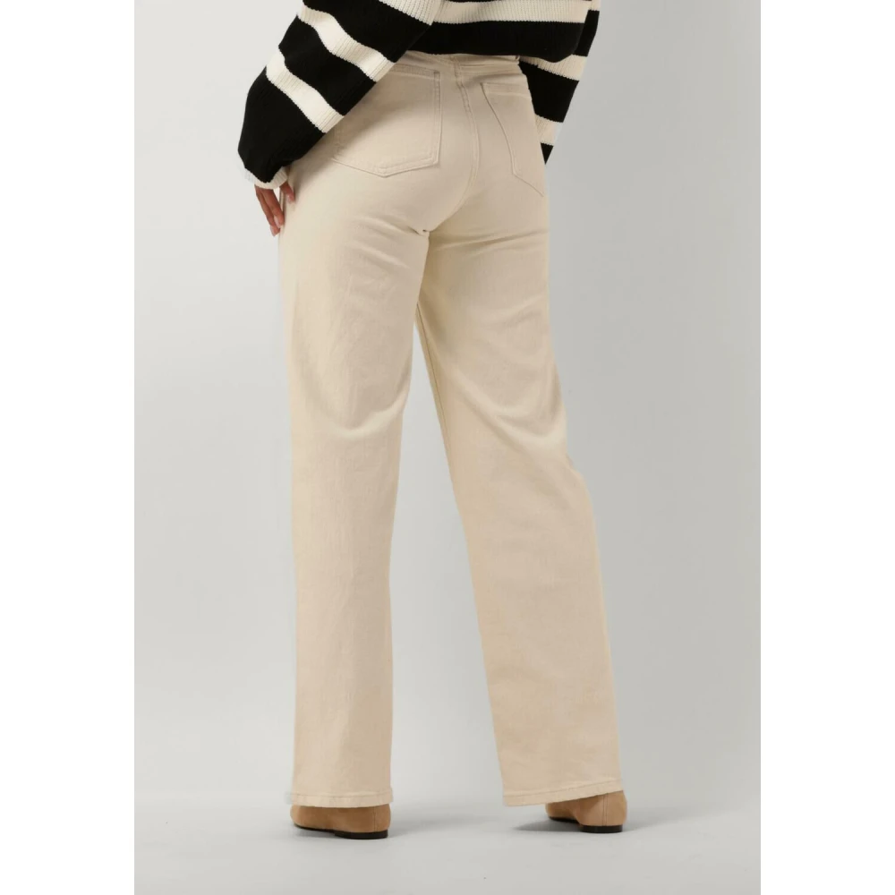 By-Bar Ecru Straight Leg Jeans Lina Mj Pant Beige Dames