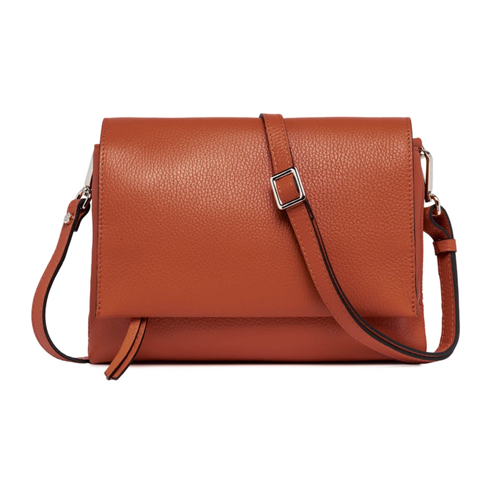 Gianni Chiarini Oranje Leren Schoudertas Orange Dames