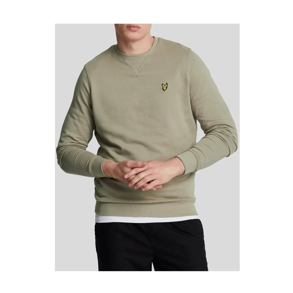 Lyle & Scott Klassieke Sweatshirt met Logodetail Green Heren