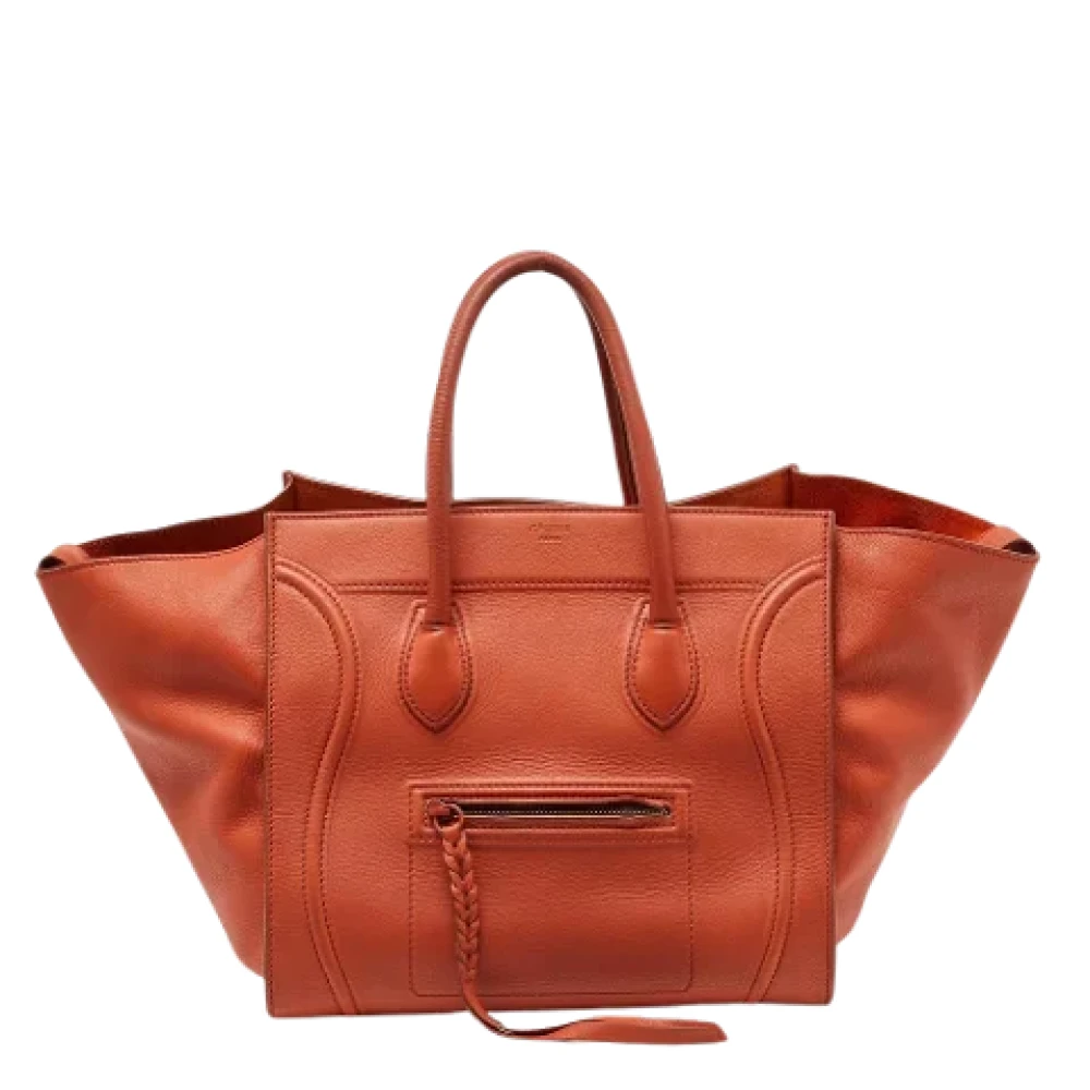 Celine Vintage Pre-owned Leather celine-bags Orange Dames