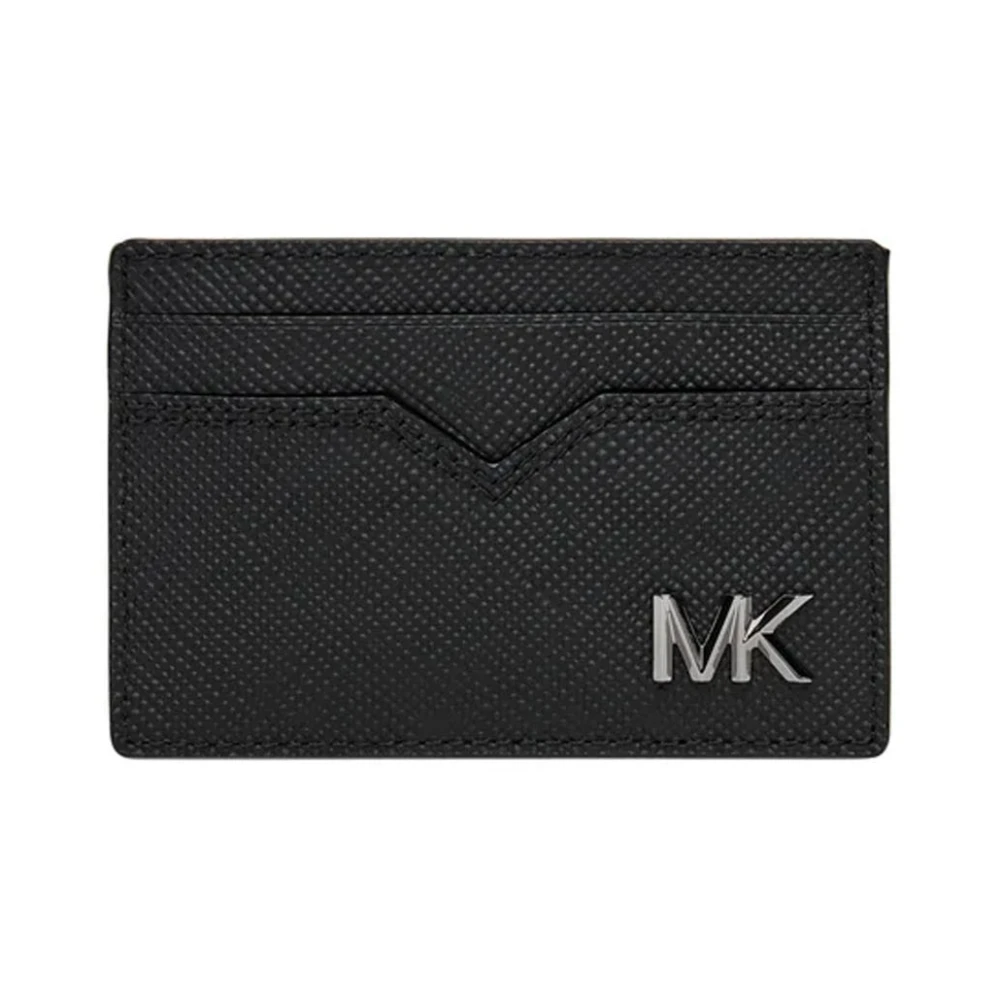 Michael Kors Men's Black Wallets & Cardholders, One Size, Leather Cardholder With Multiple Compartts