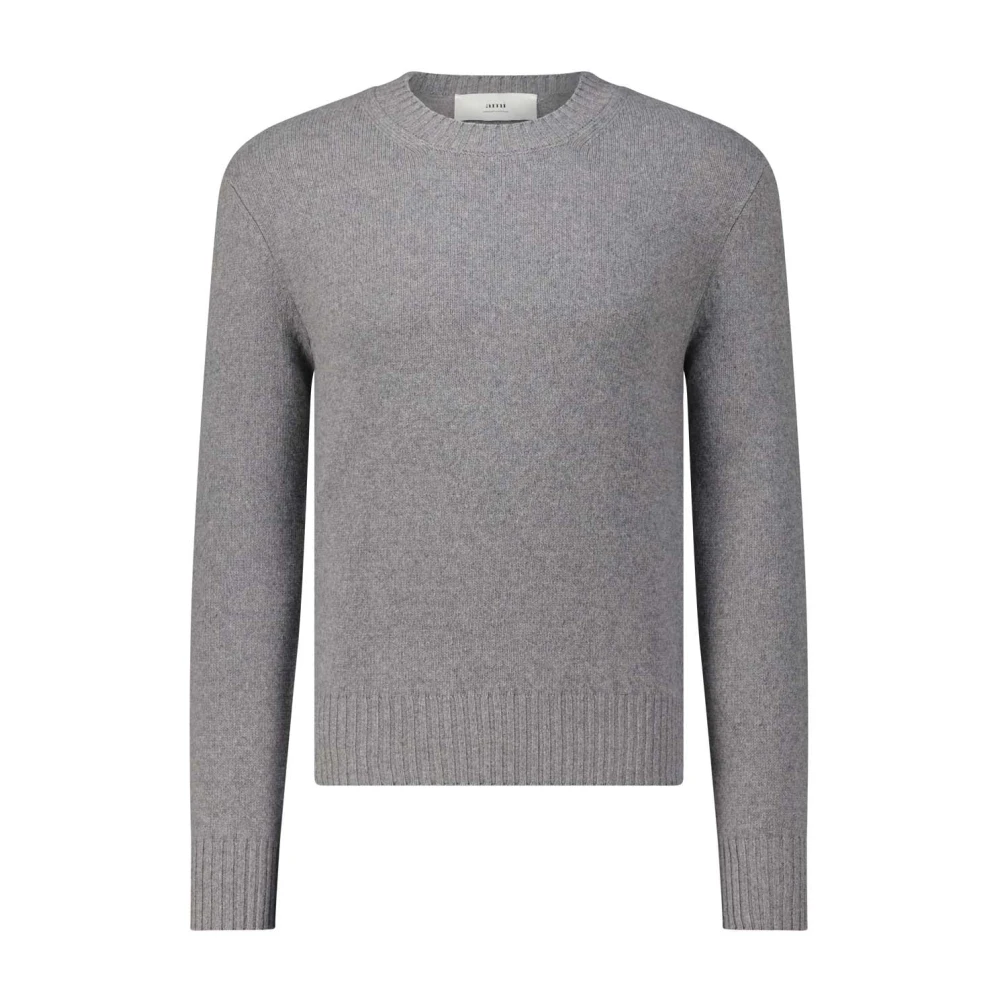 Ami Paris Cashmere Mix Trui met Logoborduursel Gray Heren