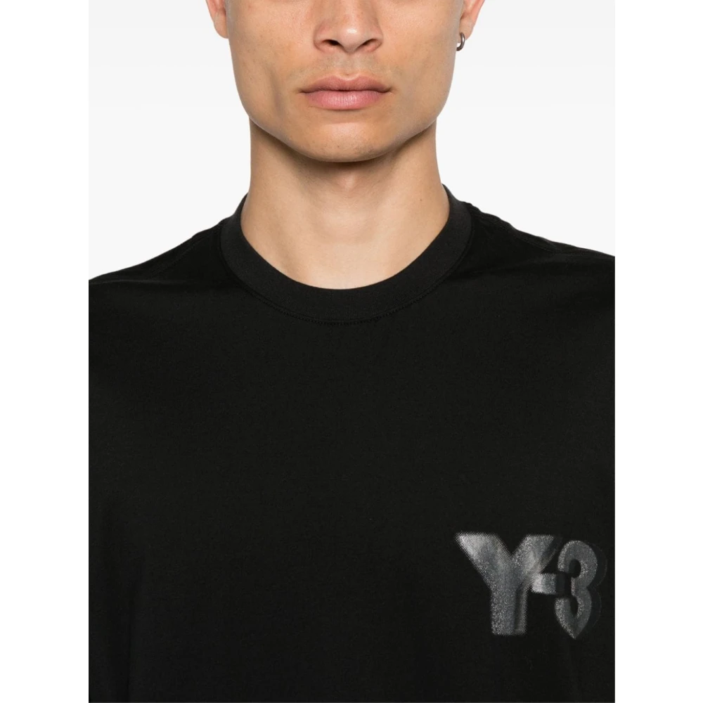 Y-3 Reflecterend Logo T-shirt Black Heren