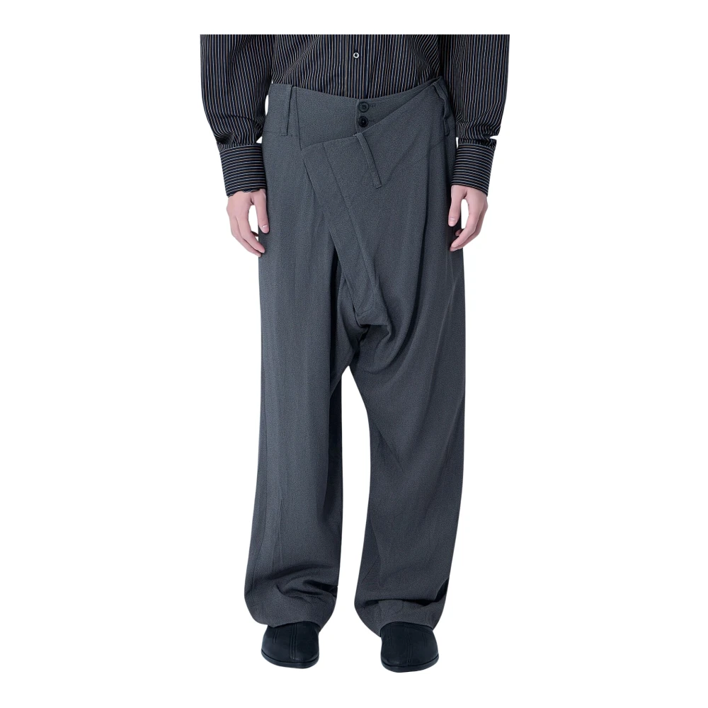 Vivienne Westwood Men's Gray Wide Trousers, M, Inferno Trousers