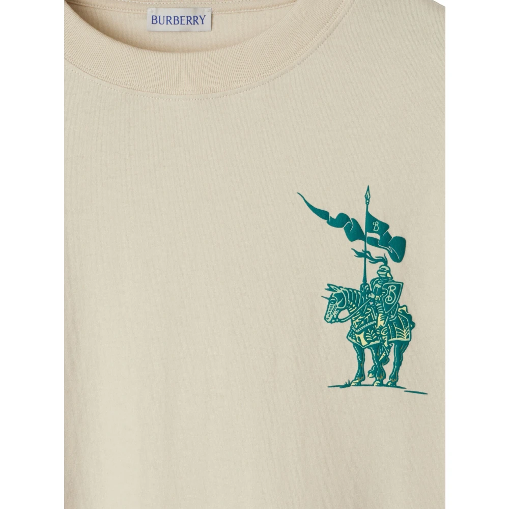 Burberry Krijt Jwear T-shirt Beige Heren
