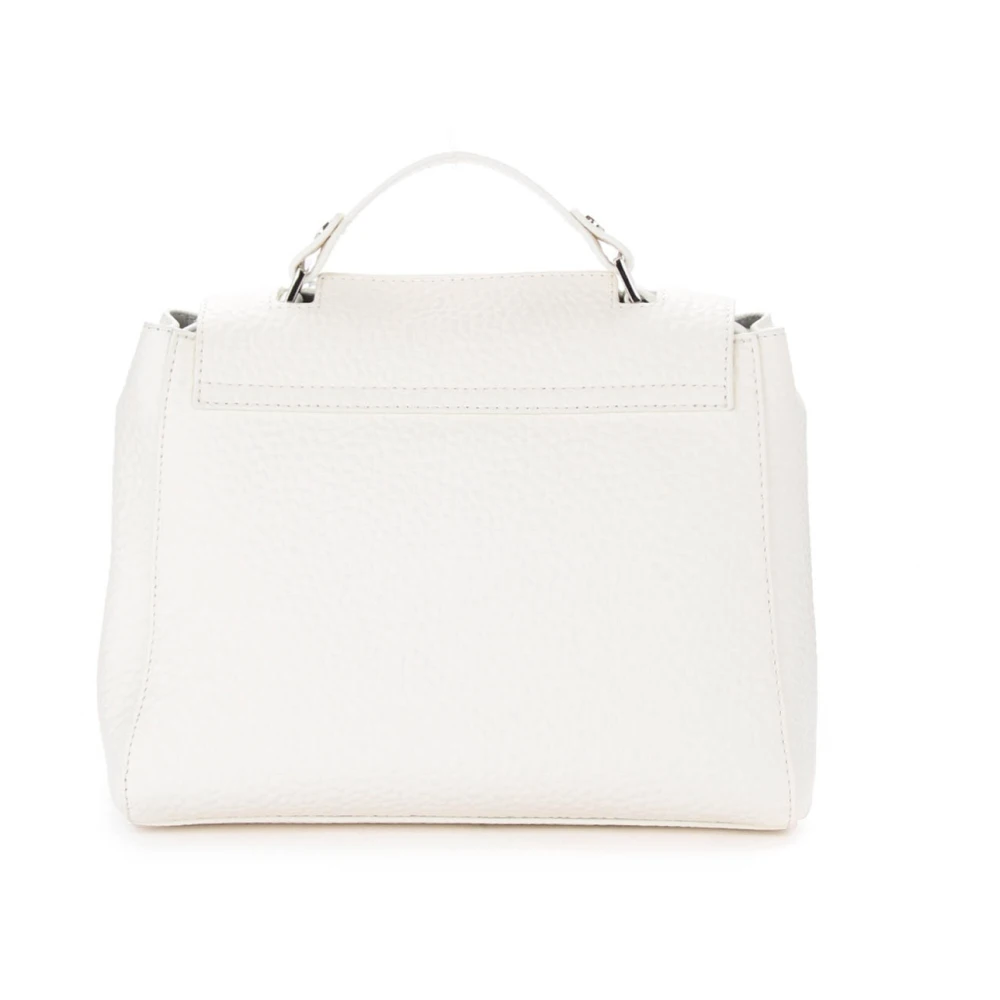 Orciani Witte Soft Small Leren Handtas White Dames
