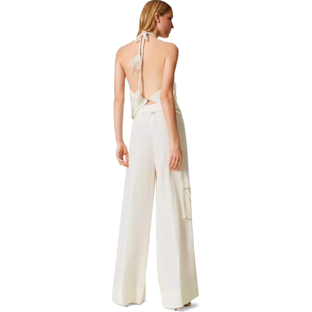 Twinset Wide Trousers Beige Dames